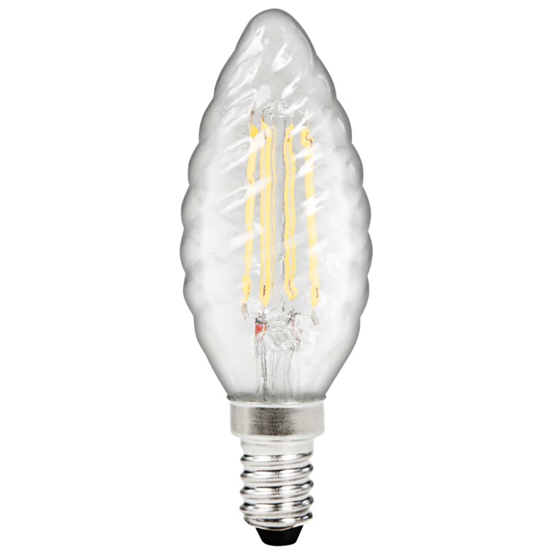 LED Filament Kerzenlampe gedreht McShine Filed E14 4W 490 lm warmweiß