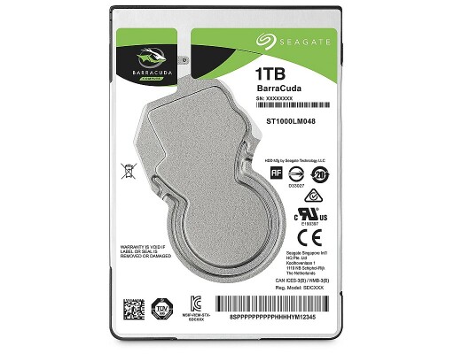 Seagate 6.3cm (2.5") 1TB SATA3 BarraCuda 5400 128MB 7mm intern