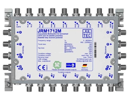 Jultec JRM1712M Multischalter ohne Netzteil (kaskadierbar)