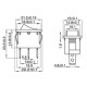 Mini-Wippenschalter McPower 3-polig rote Wippe 250V/6,5A Stellungen: EIN/AUS