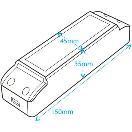 LED-Trafo McShine elektronisch 1-50W 230V auf 12V 150x45x35mm