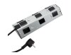 Steckdosenblock McPower Premium Edelstahl 4-fach Schutzkontakt 1,5m Kabel