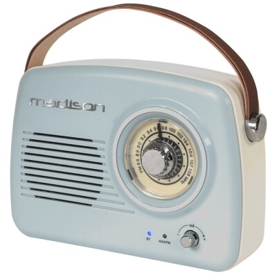 tragbares Nostalgie Radio MADISON FREESOUND-VR30 Bluetooth FM-Radio Akku