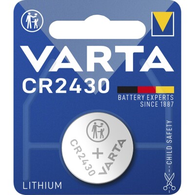 Lithium-Knopfzelle VARTA Electronics CR 2430 280mAh 3V 1er-Blister