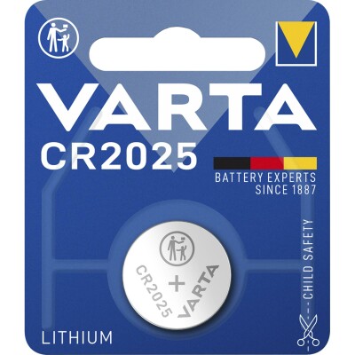 Lithium-Knopfzelle VARTA Electronics CR 2025 170mAh 3V 1er-Blister