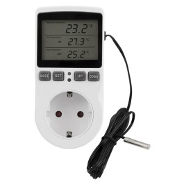 Digitales Steckdosen-Thermostat McPower TCU-441 -40-120°C Kabel + Außenfühler