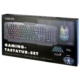 PC Gaming Set Tastatur Maus und Mauspad LED Beleuchtung,