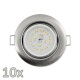 Einbauleuchten-Set McShine 10xRahmen 10xLED-Modul 5W 400lm 230V Edelstahl