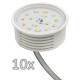 Einbauleuchten-Set McShine 10xRahmen 10xLED-Modul 5W 400lm 230V Edelstahl