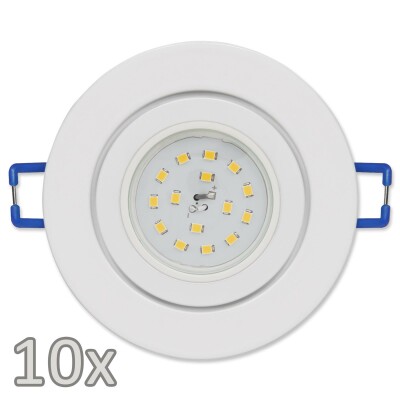 Einbauleuchten-Set McShine 10xRahmen 10xLED-Modul 5W 400lm 230V weiß IP44