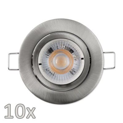 Einbauleuchten-Set McShine 10xRahmen 10xLED-Modul 5W 400lm Aluminium