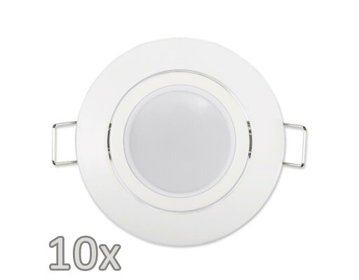 Einbauleuchten-Set McShine 10xRahmen 10xLED-Modul 3W 265 lm 230V weiß