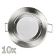 Einbauleuchten-Set McShine 10xRahmen 10xLED-Modul 7W 608lm 230V Edelstahl