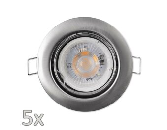 Einbauleuchten-Set McShine 5xRahmen 5xLED-Modul 5W 400lm...