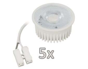 Einbauleuchten-Set McShine 5xRahmen 5xLED-Modul 5W 400lm 230V Edelstahl