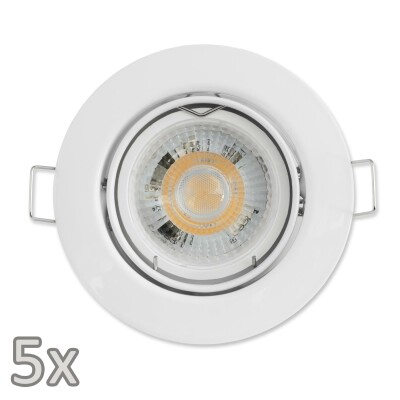 Einbauleuchten-Set McShine 5xRahmen 5xLED-Modul 5W 400lm 230V weiß