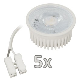 Einbauleuchten-Set McShine 5xRahmen 5xLED-Modul 5W 400lm 230V Edelstahl