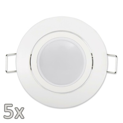 Einbauleuchten-Set McShine 5xRahmen 5xLED-Modul 3W 265lm 230V weiß