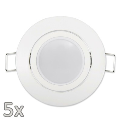 Einbauleuchten-Set McShine 5xRahmen 5xLED-Modul 7W 608lm 230V weiß