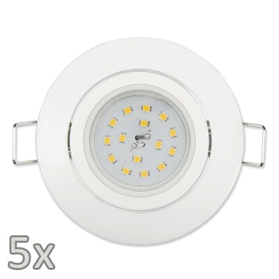 Einbauleuchten-Set McShine 5xRahmen 5xLED-Strahler 5W 400lm 230V weiß