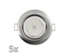 Einbauleuchten-Set McShine 5xRahmen 5xLED-Strahler GU10 5W 500lm Edelstahl