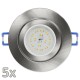 Einbauleuchten-Set McShine 5xRahmen 5xLED-Strahler 5W 400lm 230V Edelstahl