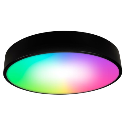 Wifi LED-Deckenleuchte McShine 35W 4.450lm Ø40cm CCT+RGB schwarz