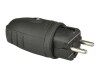 Unitec Schutzkontaktstecker Gummistecker IP44 schwarz