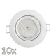 Einbauleuchten-Set McShine 10xRahmen 10xLED-Strahler weiß 5W 500lm