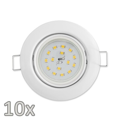 Einbauleuchten-Set McShine 10xRahmen 10xLED-Modul 5W 440lm 230V weiß