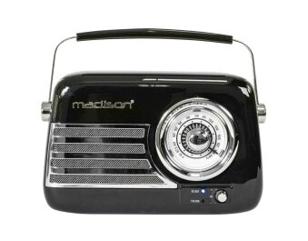 Tragbares Nostalgie Radio FREESOUND-VR40B mit Bluetooth USB & FM 30W schwarz