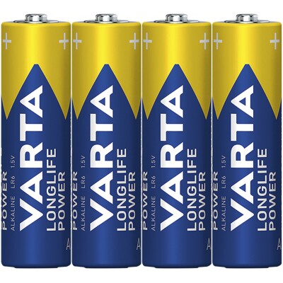 Mignon-Batterie VARTA Longlife Power Alkaline Typ AA LR06 1,5V 4er Pack