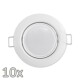 Einbauleuchten-Set McShine 10xRahmen 10xLED-Modul 7W 608lm 230V weiß