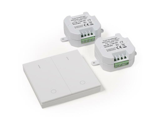 Funk-Schalter Set McPower Comfort 2 Empfänger + Wandtaster max. 2300W