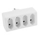 Steckdosenadapter McPower 4x Euro weiß