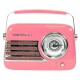 Tragbares Nostalgie Radio FREESOUND-VR40P mit Bluetooth USB & FM 30W pink