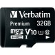 Micro SDHC Card Verbatim 32GB Speicherkapazität inkl. Adapter Class 10