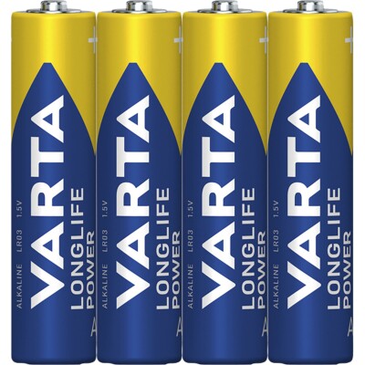 Micro-Batterie VARTA Longlife Power Alkaline Typ AAA LR03 1,5V 4er Pack