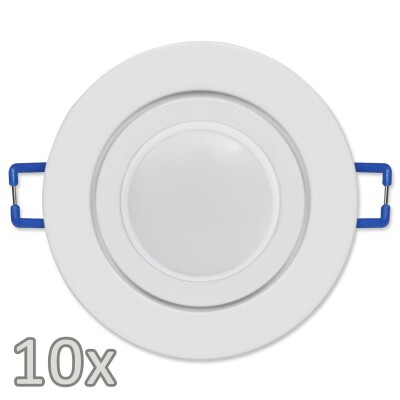 Einbauleuchten-Set McShine 10xRahmen 10xLED-Modul 5W 440lm 230V weiß IP44