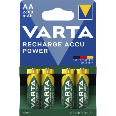 Mignon-Akku VARTA Typ AA NiMH-Akku HR06 1,2V/2600 mAh Pre-charged 4er Pack