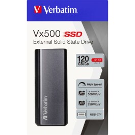 SSD 120GB Verbatim USB 3.1 Typ A-C Mini Vx500 (R) 500MB/s...