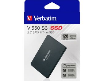 SSD 128GB Verbatim SATA-III 6,35cm (2,5) Vi550 (R) 550MB/s (W) 430MB/s