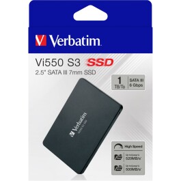 SSD 1TB Verbatim SATA-III 6,35cm (2,5) Vi550 (R) 520MB/s (W) 500MB/s