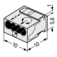 MICRO-Verbindungsdosenklemme WAGO eindrähtige Leiter Ø0,8mm 4 Klemmstellen