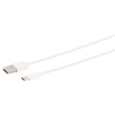 USB Lade-Sync Kabel USB-A Stecker auf USB C-Stecker 2.0 ABS weiß 1,5m