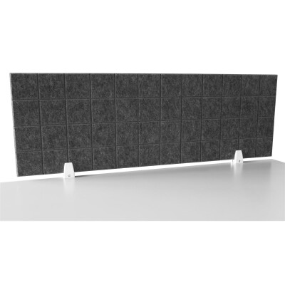 Trennwand-Set imstande 1x Akustik-Trennwand 120x40cm 1x. Clip weiß 2er-Pack