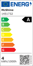 LED Filament Glühlampe McShine Filed 3000K E27 4W 840lm 230V warmweiß