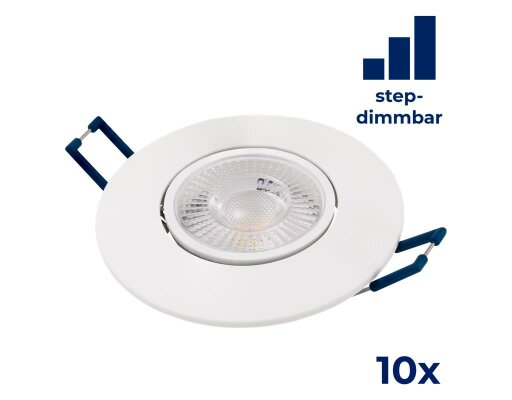 LED-Einbauleuchte McShine EL-313D 4,5W 450lm 3000K step-dimmbar 10er-Pack