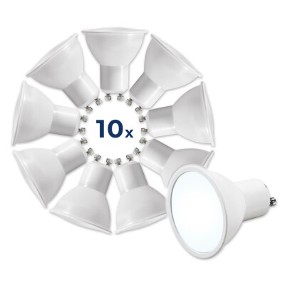 LED-Strahler McShine MS-60-10 GU10 6W 510lm 6500K tageslichtweiß,10er-Pack