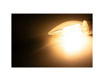 LED Filament Kerzenlampe McShine Filed 3000K E14 6W 1055lm 230V warmweiß